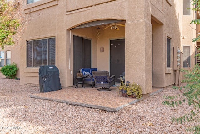 view of patio / terrace featuring grilling area