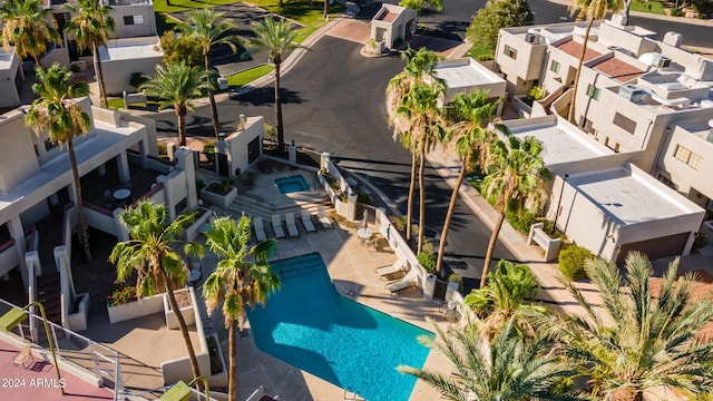 drone / aerial view featuring a residential view