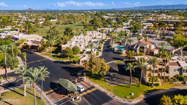 bird's eye view with a residential view and golf course view