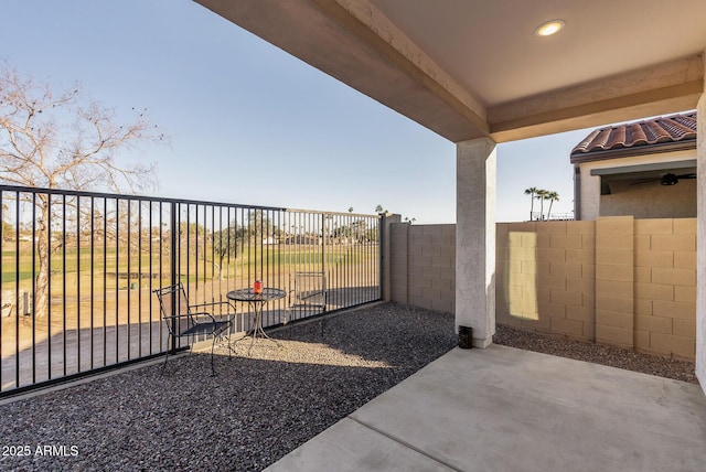 view of yard featuring a patio area