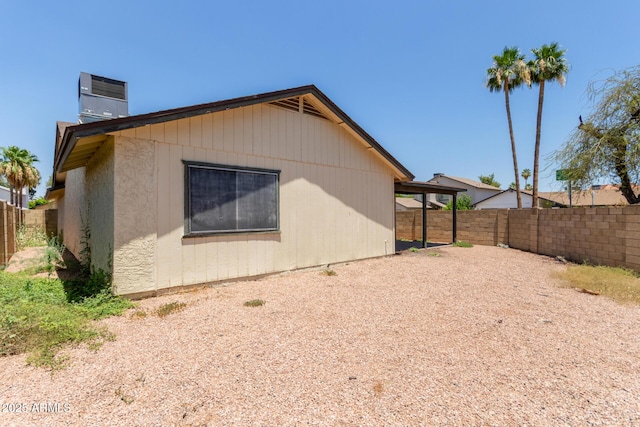 2164 S Estrella Cir, Mesa, AZ 85202 - view of property exterior with a fenced backyard and a chimney
