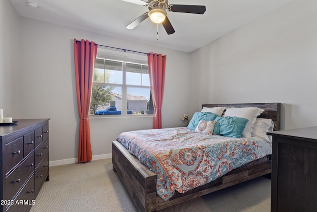 10165 E Gamma Ave, Mesa, AZ 85212 - bedroom with light colored carpet and a ceiling fan