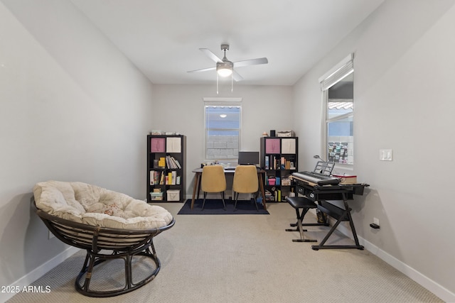 10165 E Gamma Ave, Mesa, AZ 85212 - carpeted office space with plenty of natural light and a ceiling fan