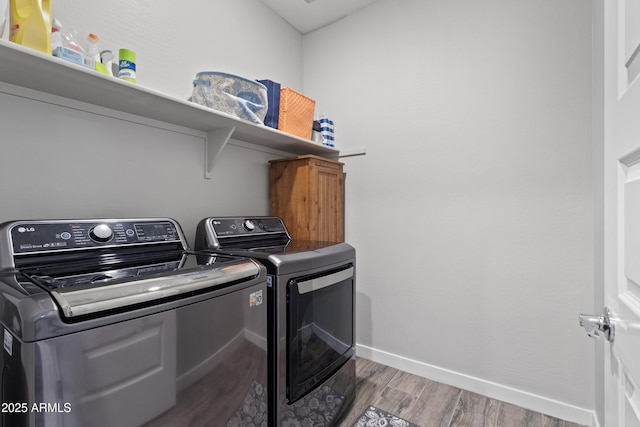 10165 E Gamma Ave, Mesa, AZ 85212 - laundry area with washer and dryer and light wood-type flooring