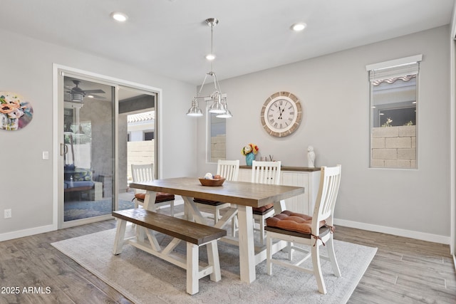 10165 E Gamma Ave, Mesa, AZ 85212 - dining area with light wood-style flooring and recessed lighting