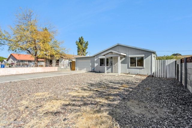 view of front facade with a garage