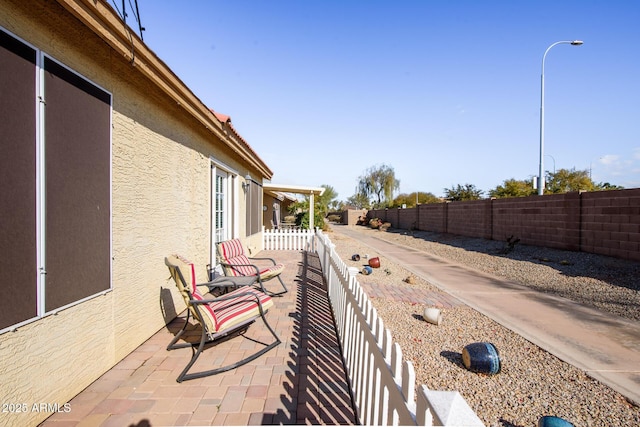 balcony with a patio