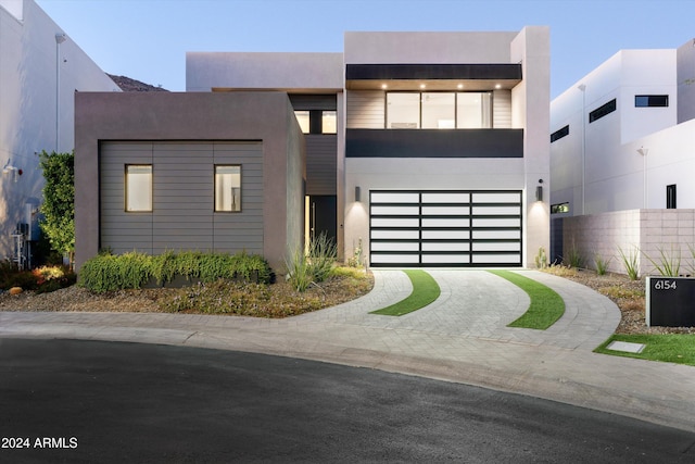 modern home with a garage