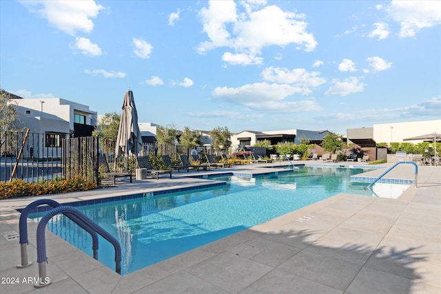 view of pool with a patio area