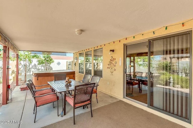 view of sunroom