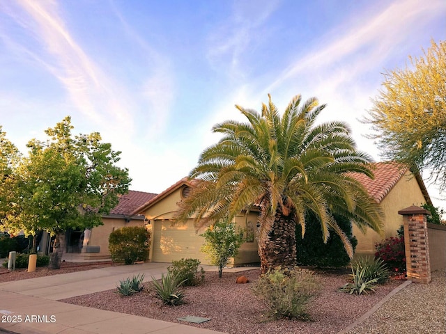 view of front of house featuring a garage