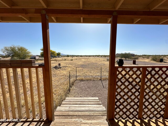 exterior space featuring a rural view
