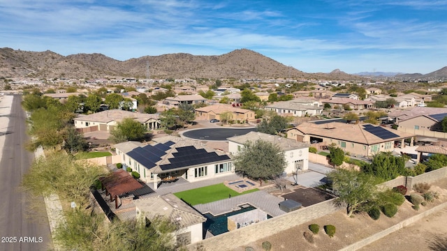 aerial view featuring a mountain view