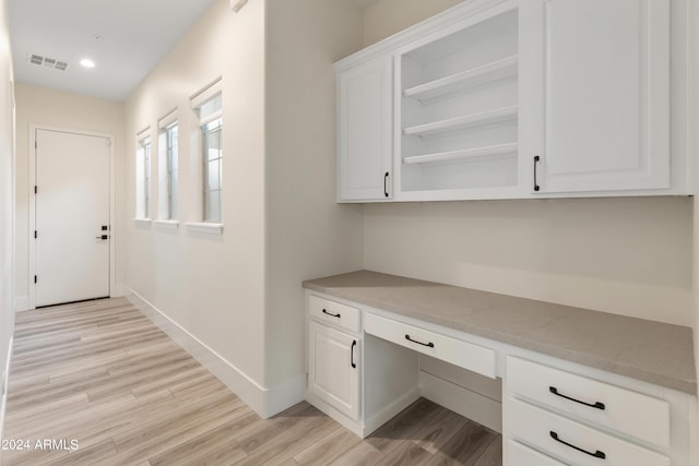 hall featuring light hardwood / wood-style flooring