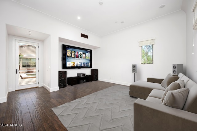 living room featuring hardwood / wood-style floors