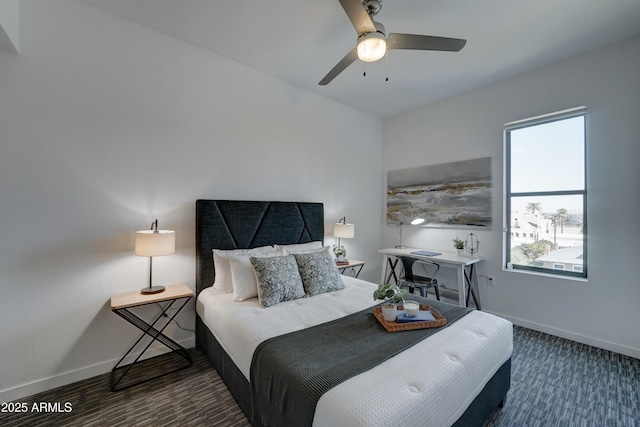 bedroom with ceiling fan