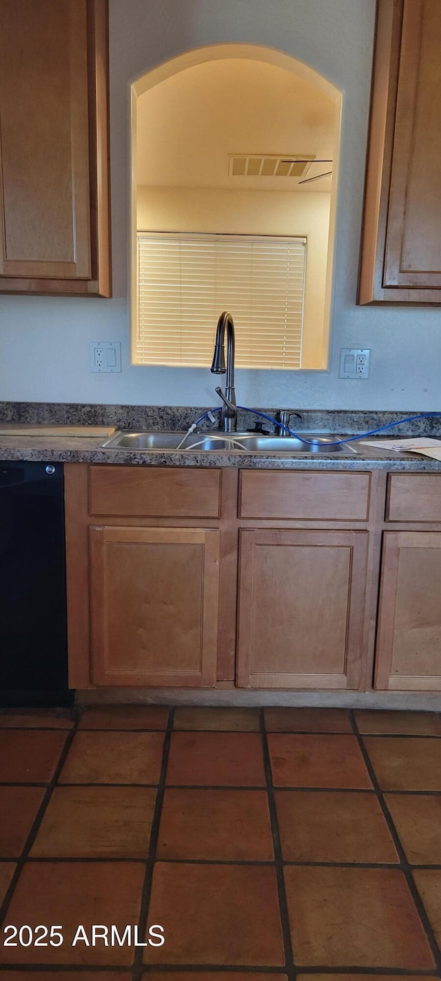 321 S Bridge St, Superior, AZ 85173 - kitchen with tile patterned floors, dishwasher, and sink