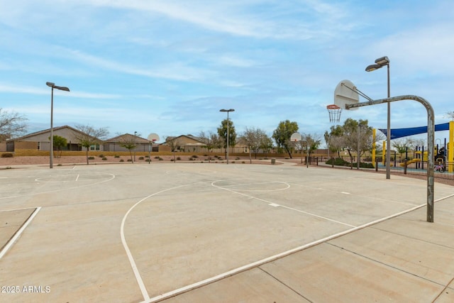 view of basketball court