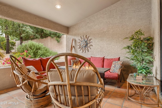 view of patio with fence