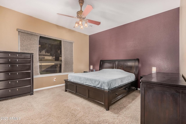 10529 E Posada Ave, Mesa, AZ 85212 - bedroom with light carpet and ceiling fan
