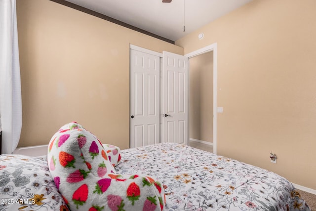 10529 E Posada Ave, Mesa, AZ 85212 - bedroom featuring carpet floors, a closet, and a ceiling fan