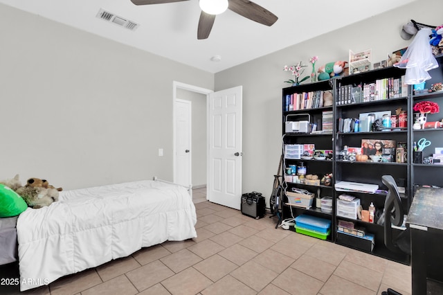 1858 S Ocotillo Dr, Apache Junction, AZ 85120 - tiled bedroom featuring ceiling fan