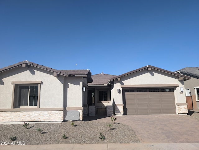 view of front of house featuring a garage