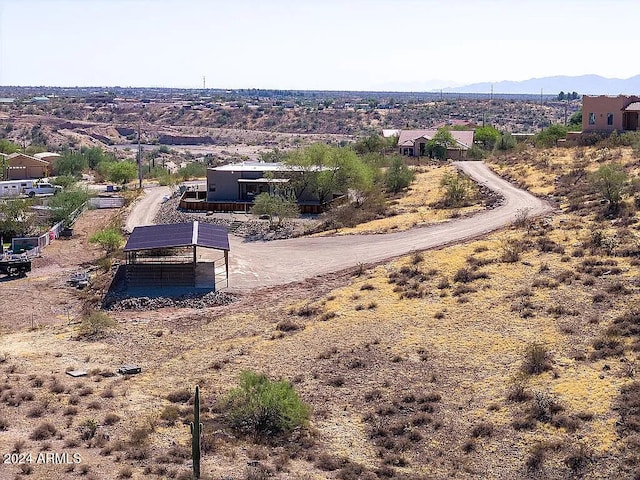 aerial view featuring a mountain view