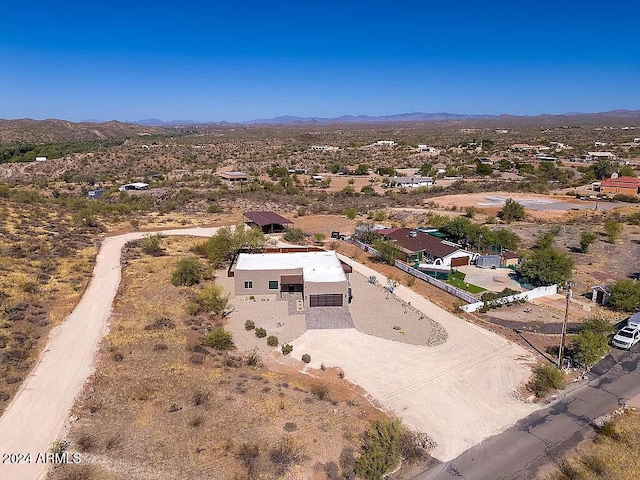 drone / aerial view with a mountain view