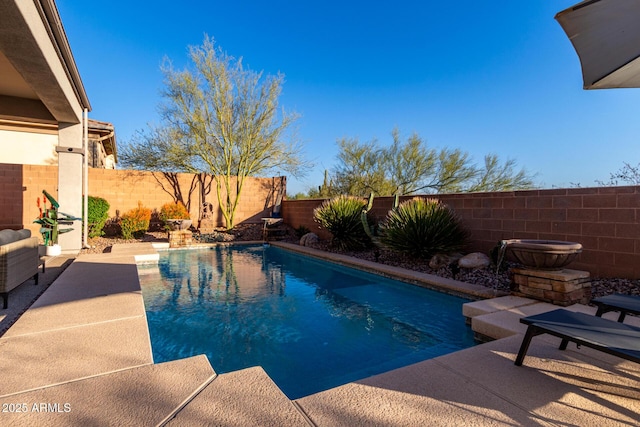 view of pool featuring a patio