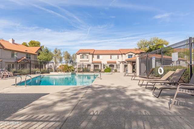 view of pool with a patio