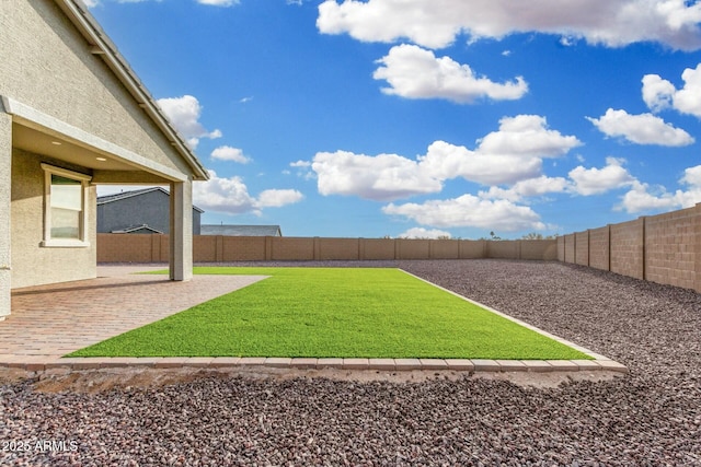 view of yard with a patio