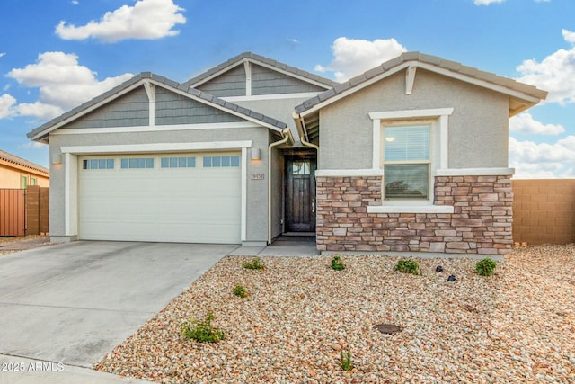 view of front of home featuring a garage