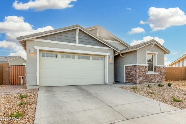 view of front of home with a garage