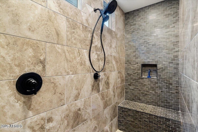 room details with tiled shower