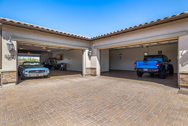 6328 W Fetlock Trl, Phoenix, AZ 85083 - garage featuring decorative driveway