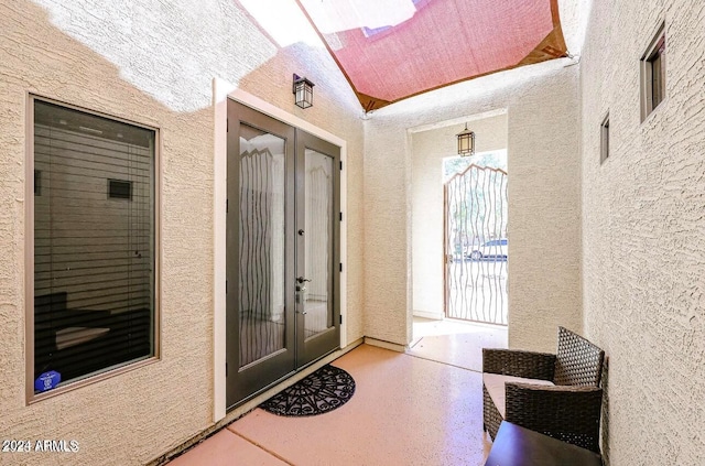 entryway with french doors