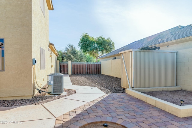 view of patio / terrace featuring central air condition unit