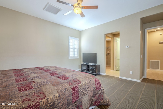 4497 E Ficus Way, Gilbert, AZ 85298 - carpeted bedroom with a ceiling fan, baseboards, and visible vents