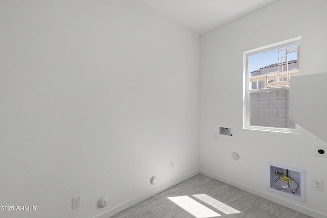 2149 W Rowel Rd, Phoenix, AZ 85085 - laundry area with baseboards, washer hookup, hookup for an electric dryer, and hookup for a gas dryer