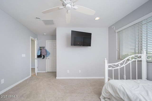 2321 W Brookhart Way, Phoenix, AZ 85085 - carpeted bedroom featuring baseboards, recessed lighting, and a ceiling fan