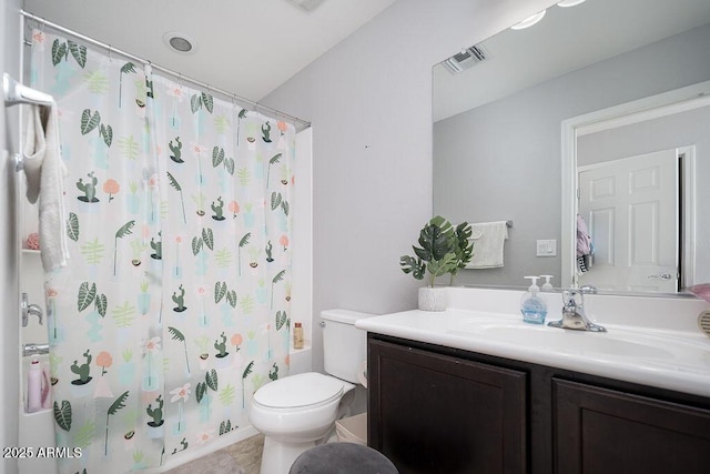2321 W Brookhart Way, Phoenix, AZ 85085 - full bath with toilet, vanity, and shower / bathtub combination with curtain