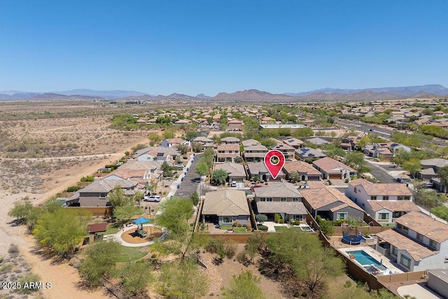 2321 W Brookhart Way, Phoenix, AZ 85085 - aerial view of property's location featuring a mountainous background and nearby suburban area