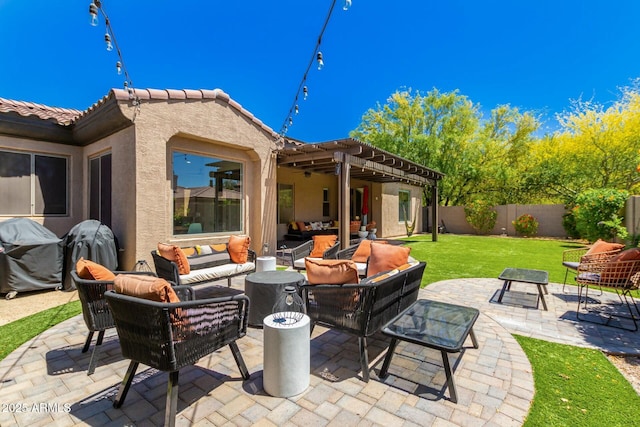 view of patio / terrace featuring outdoor lounge area