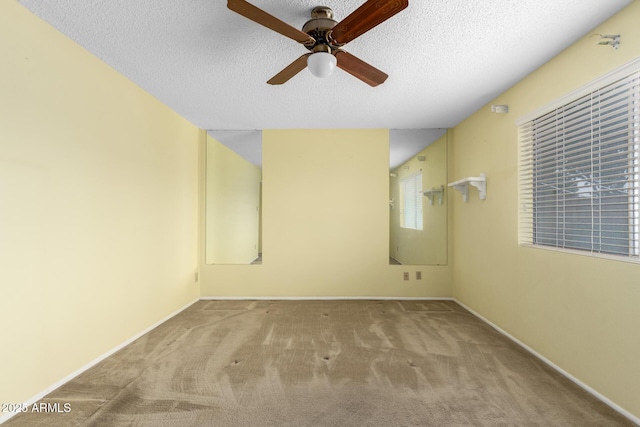 4062 W Mescal St, Phoenix, AZ 85029 - carpeted empty room with ceiling fan, a textured ceiling, and baseboards