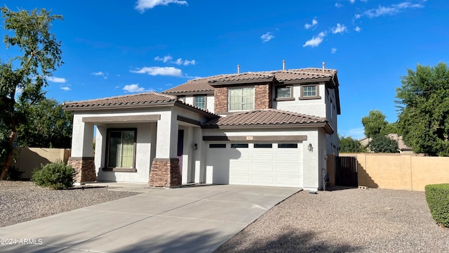 view of front of house featuring a garage