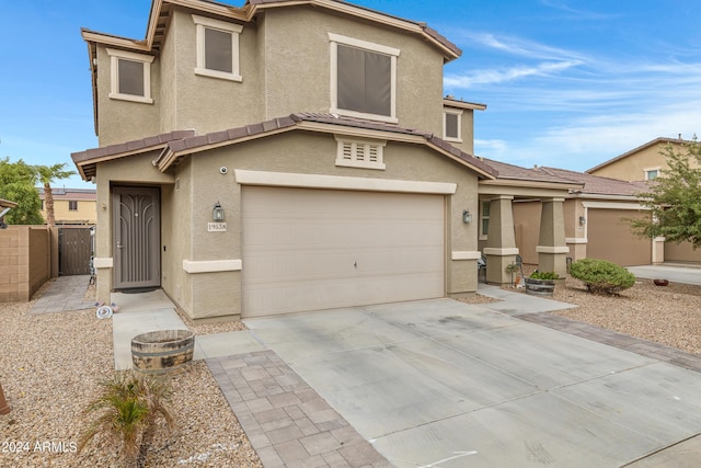 view of front property featuring a garage