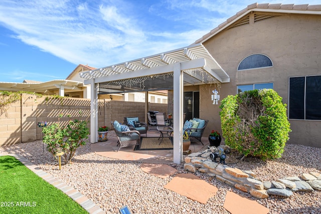 view of patio / terrace with a pergola