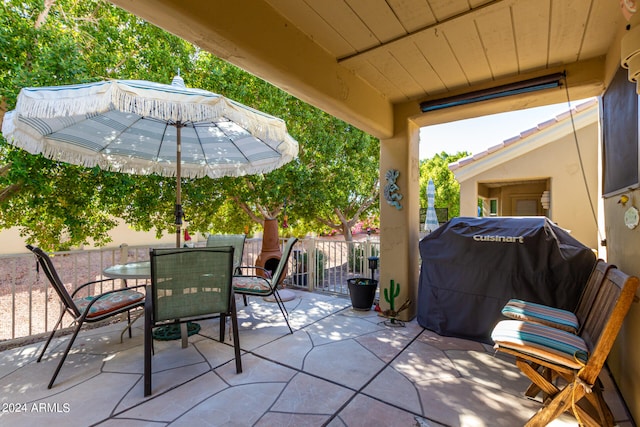 view of patio featuring area for grilling