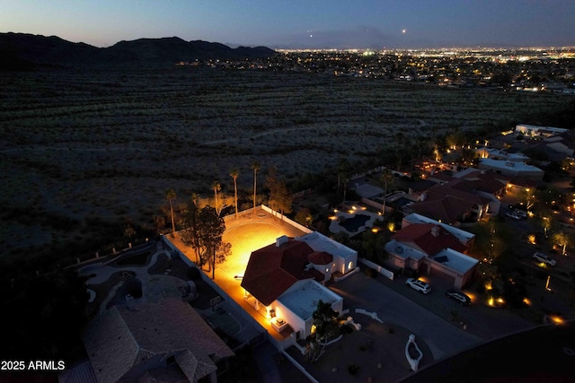 3738 E Kachina Dr, Phoenix, AZ 85044 - aerial view at dusk of a mountain view